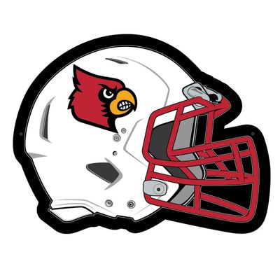 Team Sports America Evergreen NCAA University of Louisville | Ultra-Thin LED Light Wall Sign Dcor | Full Size Replica Helmet | - 19.5 x 15 Inches | Made in USA