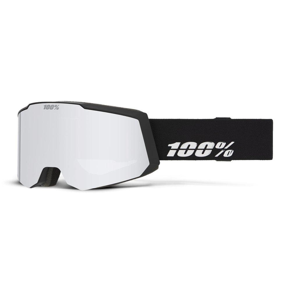 100% SNOWCRAFT S HiPER Premium Protective Goggles (Black/Silver - Mirror Silver Lens)