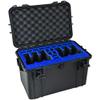 6 Pistol 24 Magazine Doro Gun Case with Custom MyCaseBuilder Foam Insert - Waterproof, Heavy-Duty Tactical Firearms and Ammunition Holder, 12.5 x 17.9 x 11.4 Inches, Blue view 1