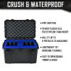 6 Pistol 24 Magazine Doro Gun Case with Custom MyCaseBuilder Foam Insert - Waterproof, Heavy-Duty Tactical Firearms and Ammunition Holder, 12.5 x 17.9 x 11.4 Inches, Blue view 4