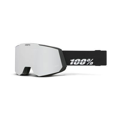 100% SNOWCRAFT XL AF HiPER Premium Protective Goggles (Black/Silver - Mirror Silver Lens)