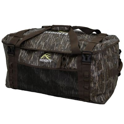 Insights Hunting by frogg toggs The Traveler Gear Bag, All Around Hunting Weatherproof Storage Duffle, XL 3000 Cubic Inches of Storage, Mossy Oak Bottomland