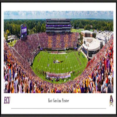 East Carolina Pirates Football - 40.25x13.75-inch Standard Framed Print by Blakeway Panoramas