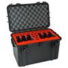6 Pistol 24 Magazine Doro Gun Case with Custom MyCaseBuilder Foam Insert - Waterproof, Heavy-Duty Tactical Firearms and Ammunition Holder, 12.5 x 17.9 x 11.4 Inches, Red view 1