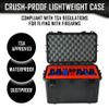 6 Pistol 24 Magazine Doro Gun Case with Custom MyCaseBuilder Foam Insert - Waterproof, Heavy-Duty Tactical Firearms and Ammunition Holder, 12.5 x 17.9 x 11.4 Inches, Red view 3