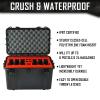 6 Pistol 24 Magazine Doro Gun Case with Custom MyCaseBuilder Foam Insert - Waterproof, Heavy-Duty Tactical Firearms and Ammunition Holder, 12.5 x 17.9 x 11.4 Inches, Red view 4