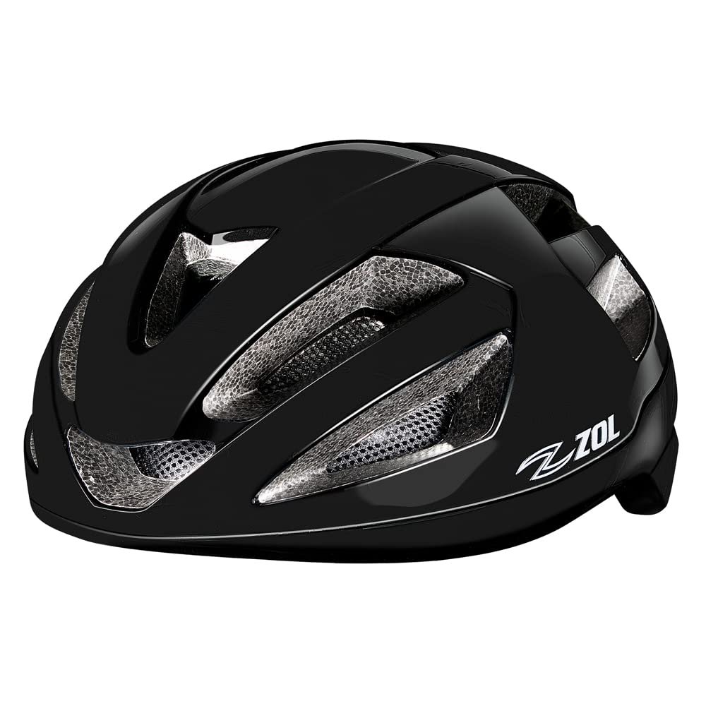 ZOL Z Sprinter Certified Bicycle Helmet Road Adult Bike Helmets Lightweight Cycling Bike Helmets for Adults Men and Women Comfort with Pads and Dial Adjustment (Black, Small/Medium)