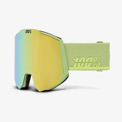 100% SNOWCRAFT AF HiPER Premium Protective Goggles (Aura - Mirror Yellow Gold Lens)