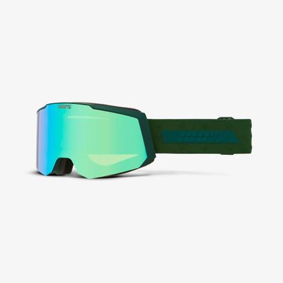 100% SNOWCRAFT S AF HiPER Premium Protective Goggles (Creature - Mirror Green Lens)