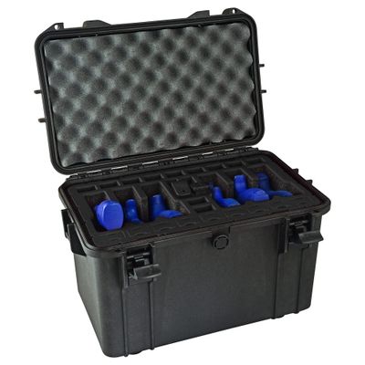 6 Pistol 24 Magazine Doro Gun Case with Custom MyCaseBuilder Foam Insert - Waterproof, Heavy-Duty Tactical Firearms and Ammunition Holder, 12.5 x 17.9 x 11.4 Inches, Black