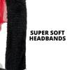 Needzo Halloween Black Bat Headband Costume Accessory with Red Feathers view 3