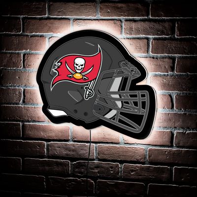 Team Sports America Evergreen NFL Tampa Bay Buccaneers Ultra-Thin LED Light Wall Sign Dcor | Full Size Replica Helmet | - 19.5 x 15 Inches | Made in USA