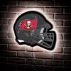 Team Sports America Evergreen NFL Tampa Bay Buccaneers Ultra-Thin LED Light Wall Sign Dcor | Full Size Replica Helmet | - 19.5 x 15 Inches | Made in USA view 1