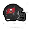 Team Sports America Evergreen NFL Tampa Bay Buccaneers Ultra-Thin LED Light Wall Sign Dcor | Full Size Replica Helmet | - 19.5 x 15 Inches | Made in USA view 3