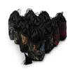 Only My Live Home 2pcs Patchwork Luxury Silk Brocade Jewelry Bags Square Bottom Tassel Vintage Drawstring Gift Pouches Jewellery Storage Pouch with Lined (black with randon pattern) view 4