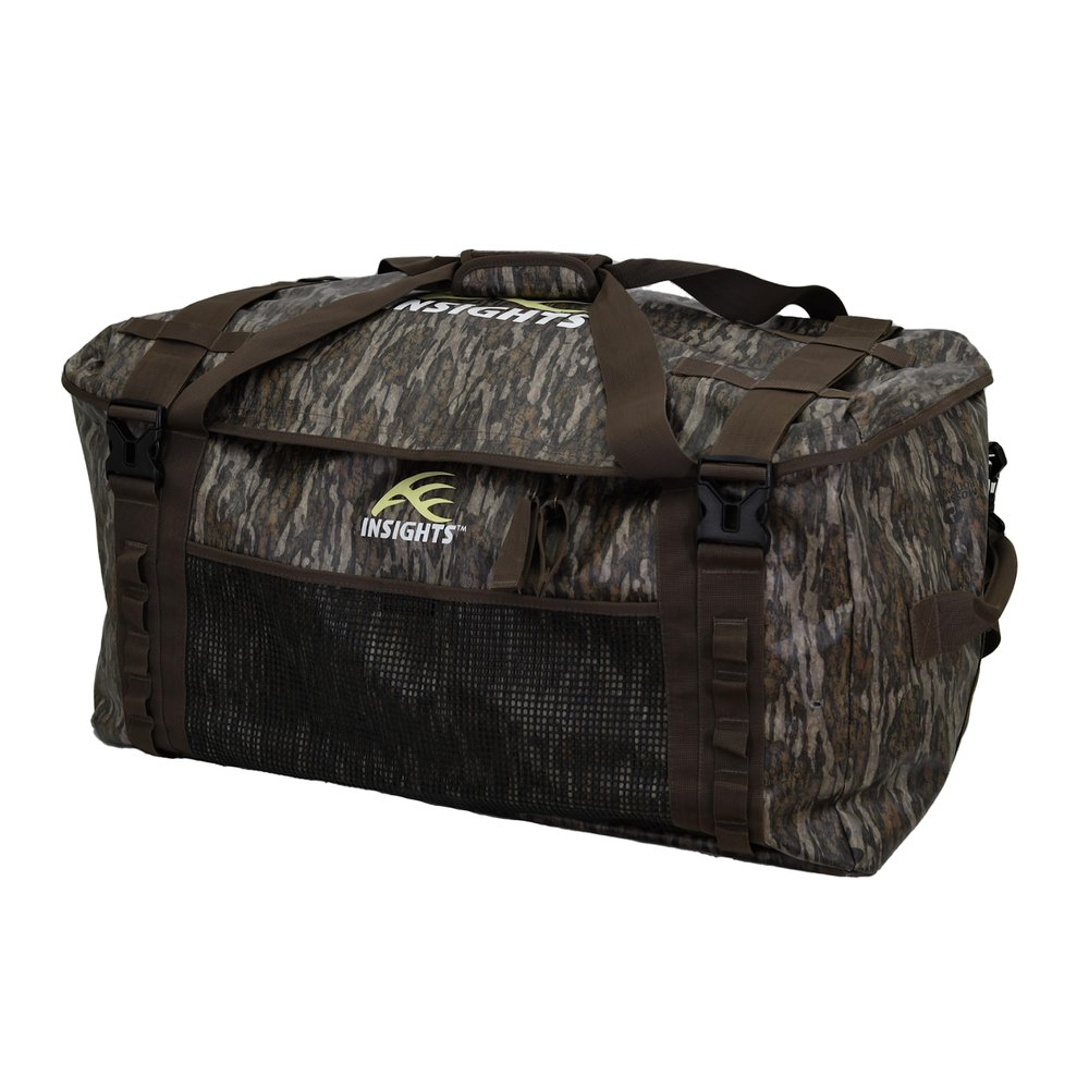Insights Hunting by frogg toggs The Traveler Gear Bag, All Around Hunting Weatherproof Storage Duffle, XXL 5000 Cubic Inches of Storage Space, Mossy Oak Bottomland