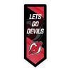 Team Sports America Evergreen NHL New Jersey Devils | Ultra-Thin LED Light Wall Sign Dcor | Large Pennant Banner | 9 x 23 Inches | Made in USA view 1