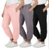 Real Essentials 3 Pack: Girls' Dry-Fit Jogger Sweatpants - Kids Teens Running Athletic Pants with Pockets -Set 7, S (8) view 1