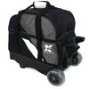 Tenth Frame Premium 2 ball Deluxe Roller Bowling Bag - Black/Gray JKXS-10F-2BDR-BLKGRY view 2