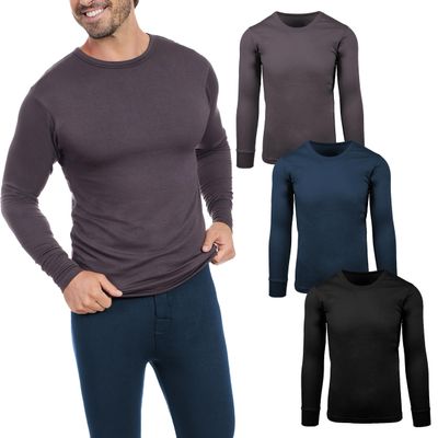 PROJECT BETTER PLACE Mens Long Sleeve Thermal Shirts | Base Layer Shirts Cold Weather -Multi Pack