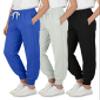Real Essentials 3 Pack: Girls' Dry-Fit Jogger Sweatpants - Kids Teens Running Athletic Pants with Pockets -Set 8, XS (7) view 1