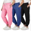 Real Essentials 3 Pack: Girls' Dry-Fit Jogger Sweatpants - Kids Teens Running Athletic Pants with Pockets -Set 2, M (10/12) view 1
