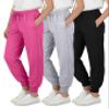 Real Essentials 3 Pack: Girls' Dry-Fit Jogger Sweatpants - Kids Teens Running Athletic Pants with Pockets -Set 6, L (14) view 1