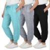 Real Essentials 3 Pack: Girls' Dry-Fit Jogger Sweatpants - Kids Teens Running Athletic Pants with Pockets -Set 5, XS (7) view 1