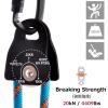 Azarxis 20 kN Micro Side Swing Pulley Prusik Minding Pulleys for 0.51" / 13mm Rope/Cable Rock Climbing Tree Arborist Zipline Lifting Hauling Dragging Rescue Aerrial Work Hitch Tending (Red) view 3
