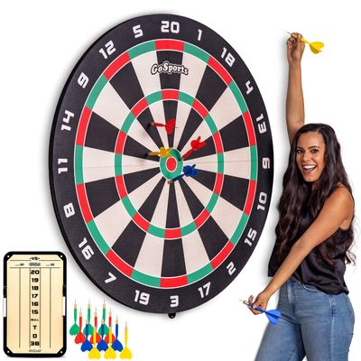 GoSports Giant Cork Dartboards - Includes 12 Giant Darts and Scoreboard - New Fun Twist on Darts, Choose Your Size