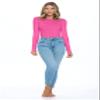 Natural Uniforms Long Sleeve Body Suit (Neon Pink, X-Large) view 3