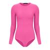 Natural Uniforms Long Sleeve Body Suit (Neon Pink, X-Large) view 4
