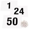 Azarxis Race Competitor Numbers Running Bibs with Safety Pins Tyvek Tearproof for Outdoor Sports Marathon Trail Racing Jogging Race Event (Numbers 1-50) view 1