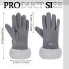 Bencailor 2 Pairs Winter Touchscreen Women Gloves Winter Cold Weather Plush Thermal Fleece Lining Gloves Warm Soft Fluffy Cuff Texting mittens view 3