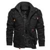 Ymosrh Mens Corduroy Jacket, Big & Tall Outerwear Men Winter Fleece Sherpa Lined Thickened Coat Outwear (XXL, Black) view 1