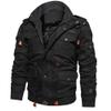 Ymosrh Mens Corduroy Jacket, Big & Tall Outerwear Men Winter Fleece Sherpa Lined Thickened Coat Outwear (XXL, Black) view 2