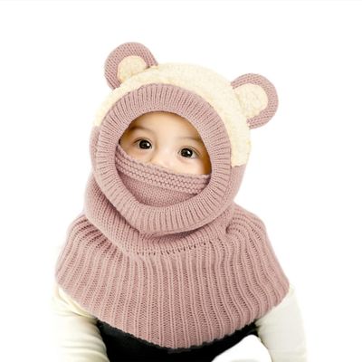 Baby Girls Boys Winter Hat Scarf Earflap Hood Scarves Skull Caps