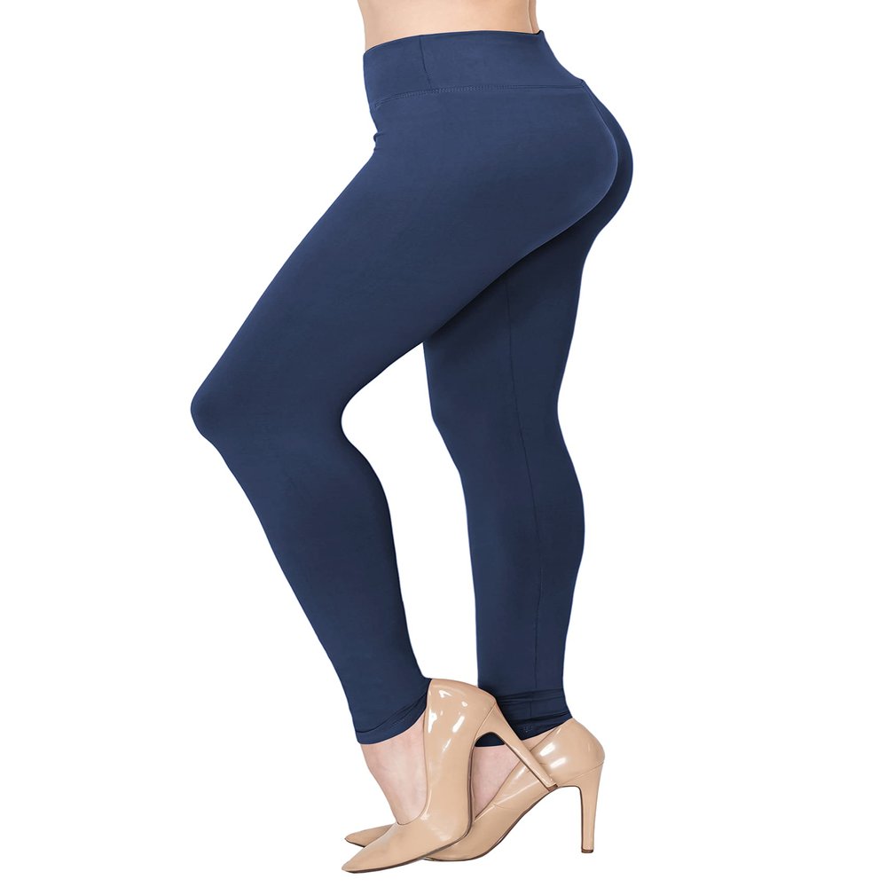 ALWAYS Fleece Leggings for Women - Buttery Soft Thermal Bottoms Baselayer Navy Medium