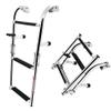 MojIate Stainless Steel 3 Step Folding Boat Ladder 2+1 Steps Portable Swim Ladder Telescoping Stepladder with 250mm Width for Marine Yacht Boat and More view 1