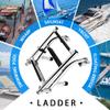 MojIate Stainless Steel 3 Step Folding Boat Ladder 2+1 Steps Portable Swim Ladder Telescoping Stepladder with 250mm Width for Marine Yacht Boat and More view 2