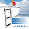 MojIate Stainless Steel 3 Step Folding Boat Ladder 2+1 Steps Portable Swim Ladder Telescoping Stepladder with 250mm Width for Marine Yacht Boat and More view 3
