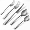 Alata Bailey 20-Piece Forged Stainless Steel Flatware Set Cutlery Set,Service for 4,Matte Satin Finish,Dishwasher Safe view 1