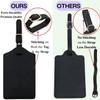 Luggage Tag PU Leather for Suitcase Baggage Handbag Travel Bag Label Suitcase Tag Label Tag w. Name Card & Privacy Cover (M) view 4
