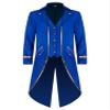 winying Mens Halloween Medieval Theme Party Costume Vintage Tailcoat Long Swallow-Tailed Coat Blue Small view 1