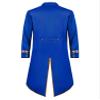winying Mens Halloween Medieval Theme Party Costume Vintage Tailcoat Long Swallow-Tailed Coat Blue Small view 2