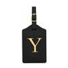 Luggage Tag PU Leather for Suitcase Baggage Handbag Travel Bag Label Suitcase Tag w. Name Card & Privacy Cover (Y) view 1