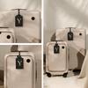 Luggage Tag PU Leather for Suitcase Baggage Handbag Travel Bag Label Suitcase Tag w. Name Card & Privacy Cover (Y) view 4