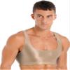 FEESHOW Mens Glossy Muscle Tops Workout Vest Crop Tops Bodybuilding Compression Stringer Tee Shirt Coffee X-Large view 2