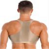 FEESHOW Mens Glossy Muscle Tops Workout Vest Crop Tops Bodybuilding Compression Stringer Tee Shirt Coffee X-Large view 4