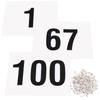 Azarxis Race Competitor Numbers Running Bibs with Safety Pins Tyvek Tearproof for Outdoor Sports Marathon Trail Racing Jogging Race Event (Numbers 1-100) view 1